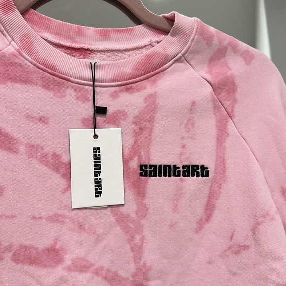 NWT Saint Art Pink Dye Crew Neck XS - Picture 2 of 6